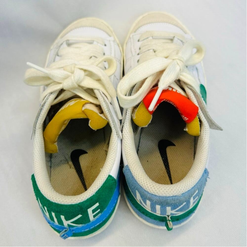 Nike Blazer Low ‘77 Jumbo “Mismatch” Leather Sneakers Size 8 (Style DQ1470-100) - Picture 6 of 7